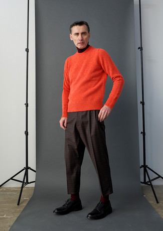 orange Pullover mit einem Rundhalsausschnitt von Emporio Armani