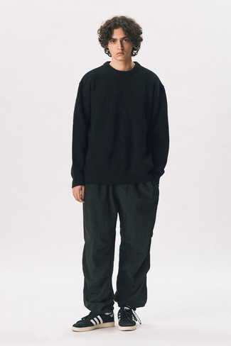 schwarzer Pullover von Luis Trenker