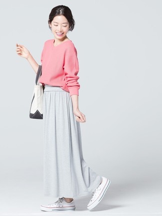 rosa Pullover mit einem V-Ausschnitt von New Look