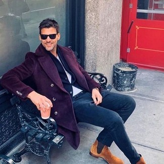 Lila Überzug kombinieren – 27 Herren Outfits kalt Wetter
