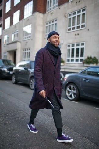 Lila Überzug kombinieren – 27 Herren Outfits kalt Wetter