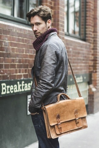 Roten und dunkelblauen Schal kombinieren – 305 Herren Outfits