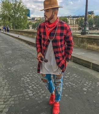 Roten Bandana kombinieren – 159 Herren Outfits