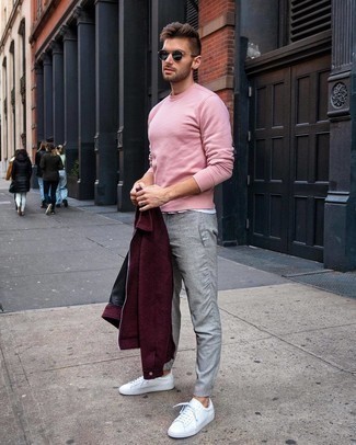 Rote Harrington-Jacke kombinieren – 7 Herren Outfits kühl Wetter