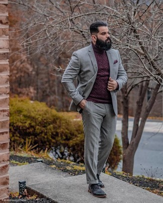 Roten Strick Wollrollkragenpullover kombinieren – 16 Herren Outfits