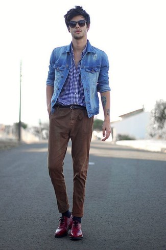 Rote Leder Brogues kombinieren – 98 Herren Outfits