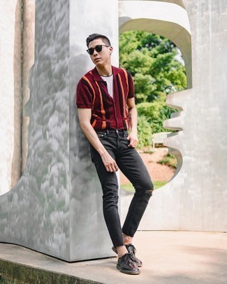 20 Jährige: Rote Leder Brogues kombinieren – 7 Herren Outfits