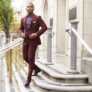20 Jährige: Rote Leder Brogues kombinieren – 7 Herren Outfits