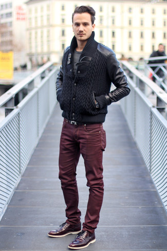 Rote Leder Brogues kombinieren – 98 Herren Outfits