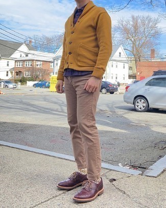 Rote Leder Brogues kombinieren – 98 Herren Outfits