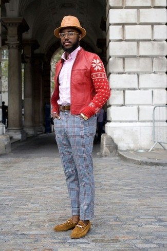Rote Lederjacke kombinieren – 37 Herren Outfits warm Wetter