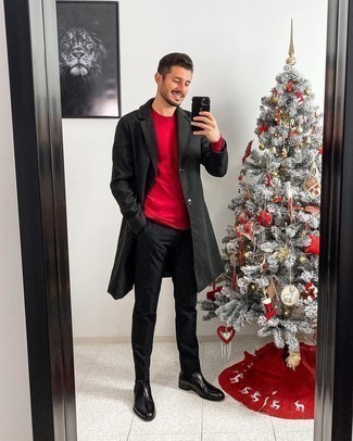 Welche Chinohosen mit roten Langarmshirt zu tragen – 22 Herren Outfits