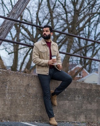 Welche Chinohosen mit roten Langarmshirt zu tragen – 22 Herren Outfits