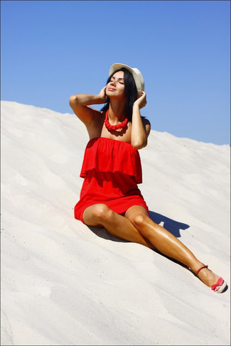 Rote Halskette kombinieren – 37 Damen Outfits
