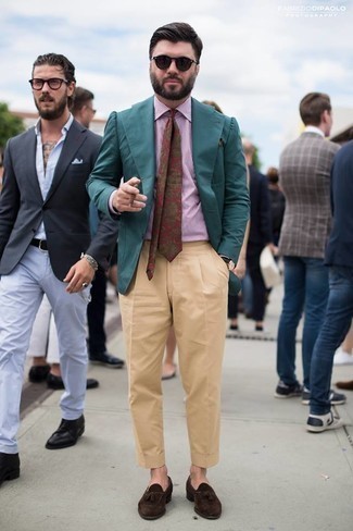 Rote Krawatte mit Paisley-Muster kombinieren – 89 Herren Outfits