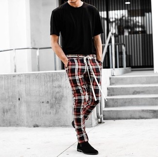 Rote Chinohose mit Schottenmuster kombinieren – 40 Herren Outfits