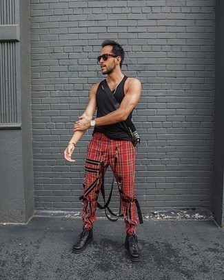 Rote Chinohose mit Schottenmuster kombinieren – 40 Herren Outfits