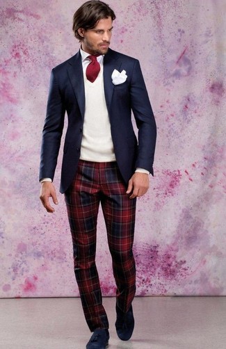 Rote Chinohose mit Schottenmuster kombinieren – 40 Herren Outfits