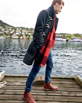 Roten Schal mit Schottenmuster kombinieren – 66 Herren Outfits