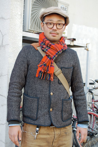 Roten Schal mit Schottenmuster kombinieren – 66 Herren Outfits