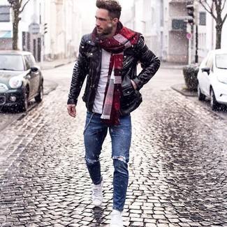 Roten Schal mit Schottenmuster kombinieren – 66 Herren Outfits