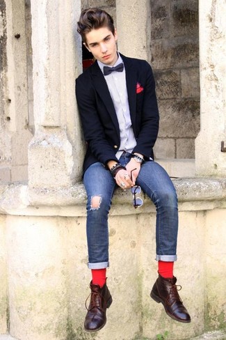 Rotes Einstecktuch kombinieren – 928+ Herren Outfits