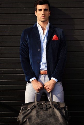 Rotes gepunktetes Einstecktuch kombinieren – 99 Herren Outfits
