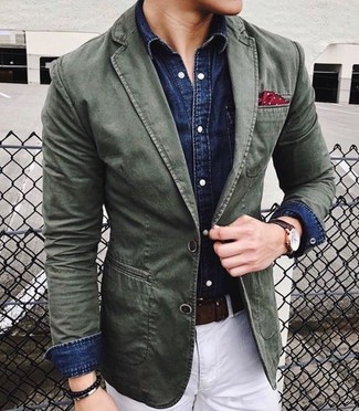 Rotes gepunktetes Einstecktuch kombinieren – 99 Herren Outfits