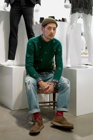 Rote gepunktete Socken kombinieren – 22 Herren Outfits