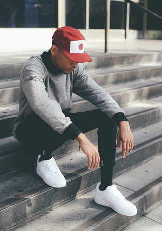 Rote bedruckte Baseballkappe kombinieren – 80 Herren Outfits