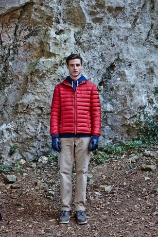 Rote Daunenjacke kombinieren – 28 Casual Herren Outfits
