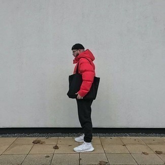 Rote Daunenjacke kombinieren – 28 Casual Herren Outfits