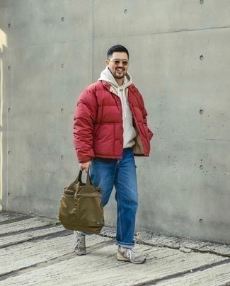 Rote Daunenjacke kombinieren – 28 Casual Herren Outfits