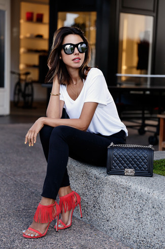 Rote Sandalen kombinieren – 175 Damen Outfits