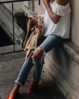 Rote Sandalen kombinieren – 22 Frühling Damen Outfits