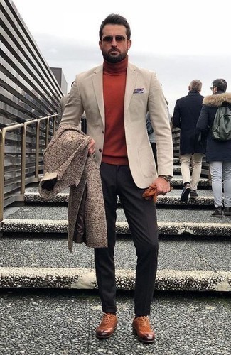 Welche Mäntel mit roten Rollkragenpullovers zu tragen – 85 Herren Outfits