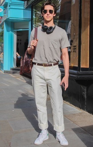 Roten geflochtenen Ledergürtel kombinieren – 15 Herren Outfits