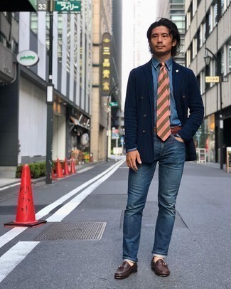 Roten geflochtenen Ledergürtel kombinieren – 15 Herren Outfits