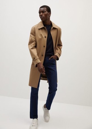 beige Regenjacke von Selected Homme