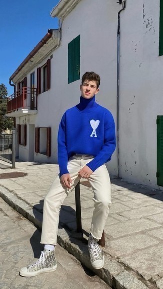 blauer Pullover von Calvin Klein