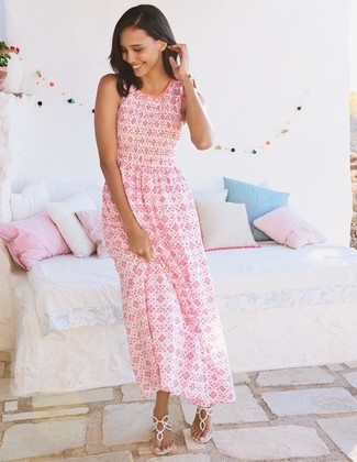 rosa bedrucktes Kleid von Asos