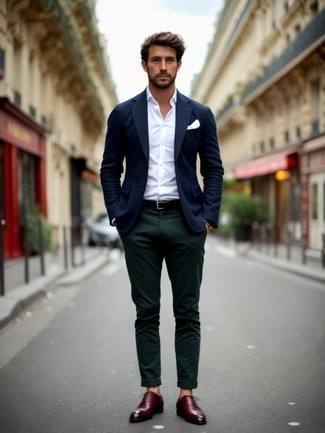 dunkelrote Leder Oxford Schuhe von Paul Smith
