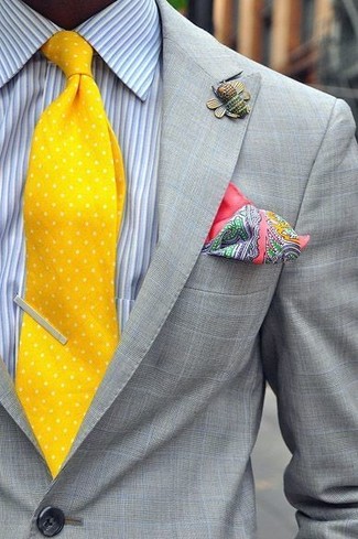 gelbe gepunktete Krawatte von Brioni
