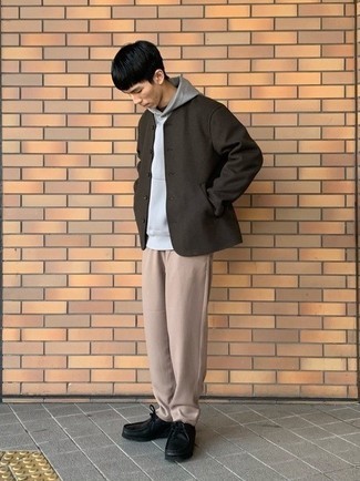 grauer Pullover mit einem Kapuze von Junya Watanabe MAN