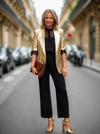 schwarze Kurzarmbluse aus Spitze von Vero Moda Curve
