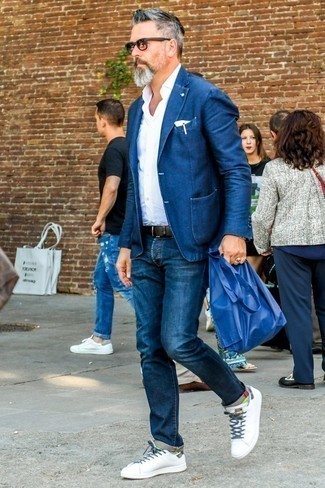 dunkelblaues Jeanssakko von Mp Massimo Piombo