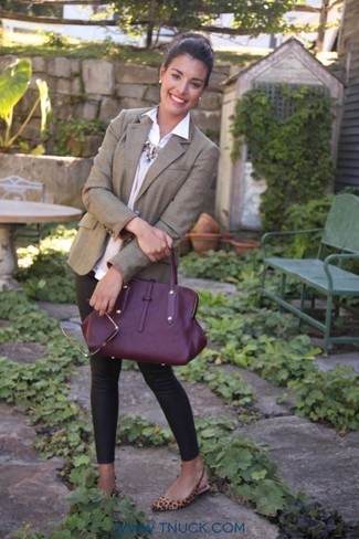lila Shopper Tasche aus Leder von Marni