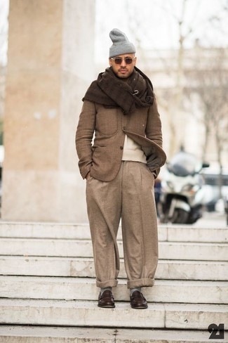 dunkelbrauner Schal von Dolce & Gabbana