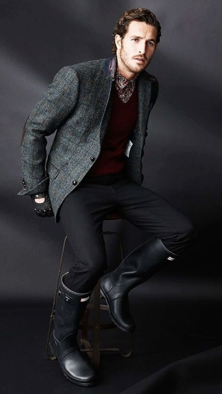 dunkelroter Pullover mit einem V-Ausschnitt von New Look