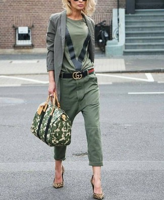 dunkelgrüne Shopper Tasche von Armani Jeans
